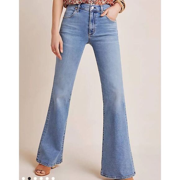 Citizens of Humanity Jeans Women's 26 Blue Claire Mid Rise Super Flare Stretch - Picture 1 of 5